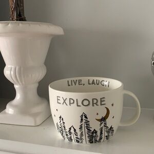 Rosanna Explore live‎ laugh coffee mug forest night